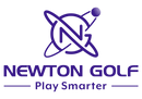 Logo with the text "NEWTON GOLF" and "Play Smarter" below a stylized atomic symbol.