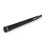 A black golf club grip with the text "Golf Pride" on it.