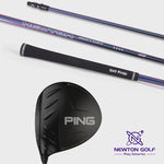 Golf club head and shaft displaying "PING" and "NEWTON" branding.